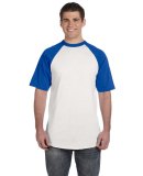 423 Augusta Sportswear Adult Short-Sleeve Baseball in White/ royal