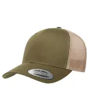 6606 Yupoong Retro Trucker Cap MOSS/ KHAKI