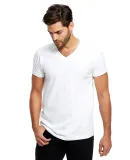 US Blanks US2200 Men's V-Neck T-shirt in White