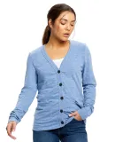 US Blanks US950 Women's Tri-Blend Cardigan in Tri blue