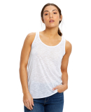 US Blanks S525US Women's Solid Slub Racerback Tank WHITE