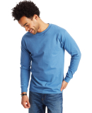 5186 Hanes 6.1 oz. Ringspun Cotton Long-Sleeve Bee in Denim blue