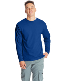 5186 Hanes 6.1 oz. Ringspun Cotton Long-Sleeve Bee in Deep royal