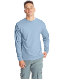 5186 Hanes 6.1 oz. Ringspun Cotton Long-Sleeve Bee in Light blue