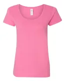 Gildan 64550L Softstyle Women's Deep Scoopneck T-S AZALEA