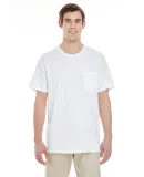 Gildan 5300 Heavy Cotton T-Shirt with a Pocket in White