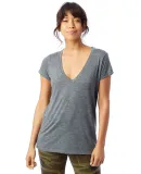 Alternative 2894 Slinky Melange Burnout Jersey V-N in Ash heather