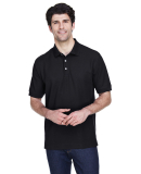 D100 Devon & Jones Men's Pima Pique Short-Sleeve P in Black