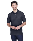 D100 Devon & Jones Men's Pima Pique Short-Sleeve P in Navy