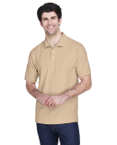 D100 Devon & Jones Men's Pima Pique Short-Sleeve P in Stone