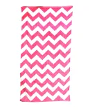 Carmel Towel Company C3060 Velour Beach Towel in Prfct pnk chvron