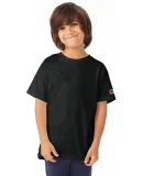 Champion T435 Youth Short Sleeve Tagless T-Shirt in Black