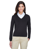 D475W Devon & Jones Ladies' V-Neck Sweater in Black