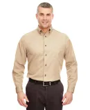 UltraClub 8960C Adult Cypress Long-Sleeve Twill wi KHAKI