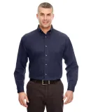 UltraClub 8960C Adult Cypress Long-Sleeve Twill wi NAVY