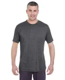 UltraClub 8619 Men's Cool & Dry Heathered Performa BLACK HEATHER