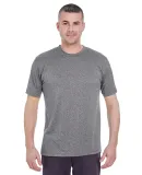 UltraClub 8619 Men's Cool & Dry Heathered Performa CHARCOAL HEATHER