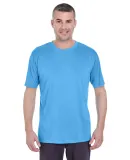 UltraClub 8619 Men's Cool & Dry Heathered Performa COLUMBIA BLU HTH