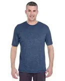 UltraClub 8619 Men's Cool & Dry Heathered Performa NAVY HEATHER