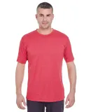 UltraClub 8619 Men's Cool & Dry Heathered Performa RED HEATHER