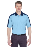 UltraClub 8447 Adult Cool & Dry Stain-Release Two- COLUM BLUE/ NAVY