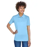 UltraClub 8610L Ladies' Cool & Dry 8 Star Elite Pe COLUMBIA BLUE