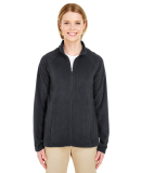 UltraClub 8181 Ladies' Cool & Dry Full-Zip Microfl BLACK