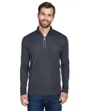 UltraClub 8230 Men's Cool & Dry Sport Quarter-Zip  BLACK