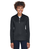 UltraClub 8230L Ladies' Cool & Dry Sport Quarter-Z BLACK