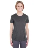 UltraClub 8619L Ladies' Cool & Dry Heathered Perfo BLACK HEATHER