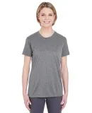 UltraClub 8619L Ladies' Cool & Dry Heathered Perfo CHARCOAL HEATHER