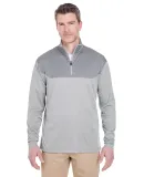 UltraClub 8233 Adult Cool & Dry Sport Colorblock Q SILVER/ GRAVEL