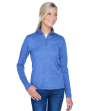 UltraClub 8618W Ladies' Cool & Dry Heathered Perfo ROYAL HEATHER