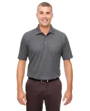 UltraClub UC100 Men's Heathered Pique Polo BLACK HEATHER