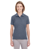 UltraClub UC100W Ladies' Heathered Pique Polo NAVY HEATHER