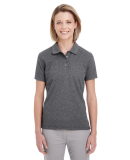 UltraClub UC100W Ladies' Heathered Pique Polo BLACK HEATHER