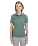 UltraClub UC100W Ladies' Heathered Pique Polo FOREST GREN HTHR