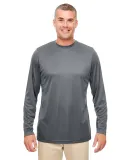 UltraClub 8622 Men's Cool & Dry Performance Long-S CHARCOAL