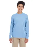 UltraClub 8622Y Youth Cool & Dry Performance Long- COLUMBIA BLUE