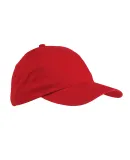 Big Accessories BX001Y Youth Youth 6-Panel Brushed in Red