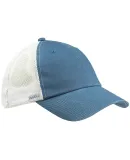 Big Accessories BA601 Washed Trucker Cap in Indigo/ white