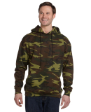 3969 Code V Camouflage Pullover Hooded Sweatshirt  in Green woodland