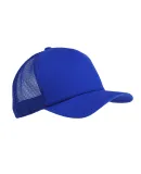 BX010 Big Accessories 5-Panel Twill Trucker Cap in Royal