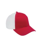 OSTM Big Accessories Old School Baseball Cap with  in Red/ white