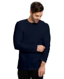 US Blanks US2090 Men's 4.3 oz. Long-Sleeve Crewnec in Navy blue