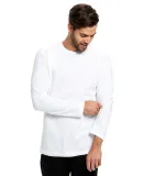 US Blanks US2090 Men's 4.3 oz. Long-Sleeve Crewnec in White