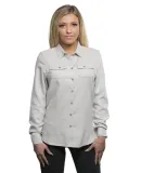 Burnside 5200 Women's Long Sleeve Solid Flannel Sh in Stone