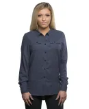 Burnside 5200 Women's Long Sleeve Solid Flannel Sh in Denim