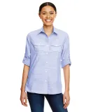 Burnside 5247 Women's Textured Solid Long Sleeve S in Blue