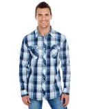 Burnside 8202 Long Sleeve Plaid Shirt in Navy